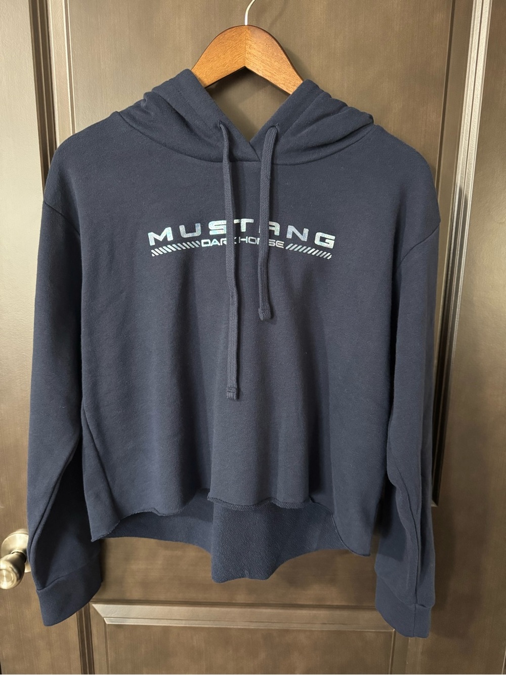Ford Mustang Navy Crop Hoodie